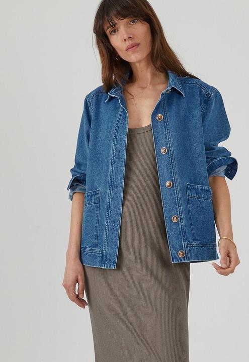Actual product image La Redoute Collections Signature denim jacket with buttons (L)
