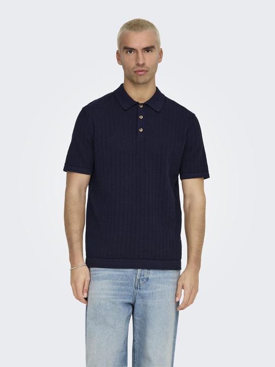 Produktbild Only & Sons ONSMOON Gestricktes Polo-Hemd Polo (M)