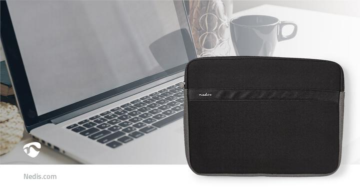 Actual product image Nedis Notebook bag- 15-16"- Neoprene- Anthracite Black- 22 mm- 277- 380 (16", Universal)