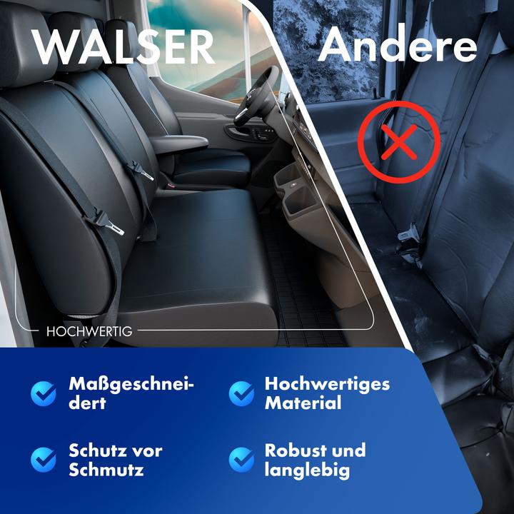 Produktbild Walser Sitzbezüge für Renault Kangoo Typ W vorne zwei Einzelsitze aus Kunstleder BJ 2008 - heute
