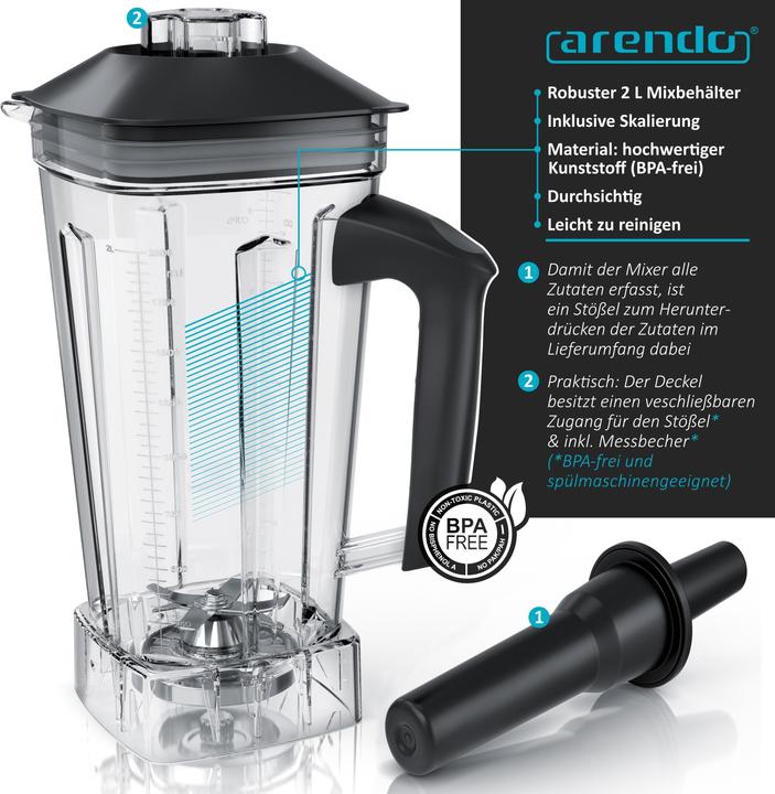 Actual product image Arendo Stand mixer (2000 W)