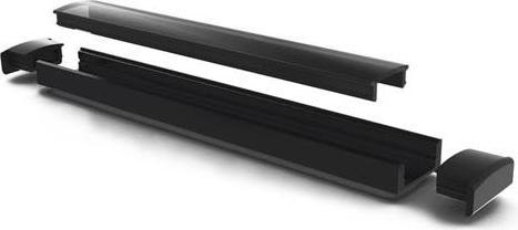 Actual product image LEDsON SLIMLINE 7 mm - ALUMINIUM PROFILE FOR LED STRIPS - BLACK - 2 m (200 cm)