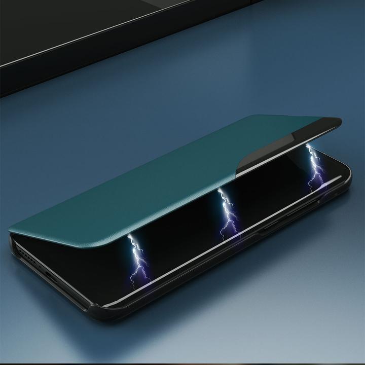 Produktbild Hurtel Eco Leather View Case booktype case schutzhülle aufklappbare hülle iPhone 13 mini blau (Apple iPhone 13 mini)
