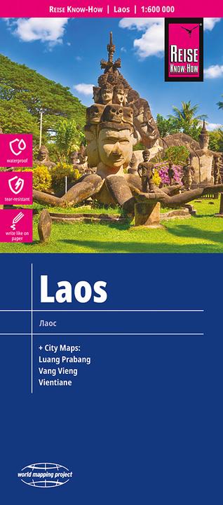 Produktbild Landkarte Laos 1 : 600.000 mit Luang Prabang, Vang Vieng, Vientiane 600000 (Deutsch, Peter Rump, 2023)