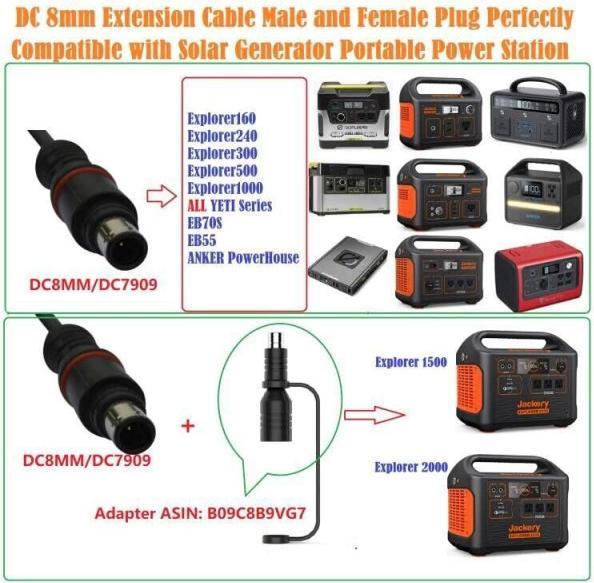 Image du produit SolarEnz Câble d'extension DC 8 mm mâle et femelle 5,5m