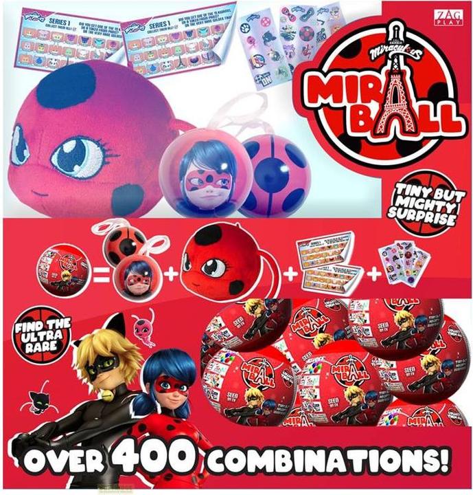 Produktbild Miraculous Miraball Kwami Plush 12 collectibles