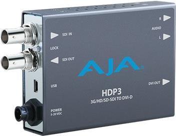Actual product image AJA HDP3 3G-SDI/HD-SDI/SDI to DVI video/audio converter