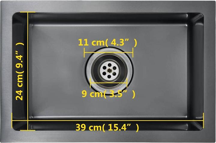 Produktbild VidaXL Kolumbus (Einbauspüle, 29 cm, 44 cm)