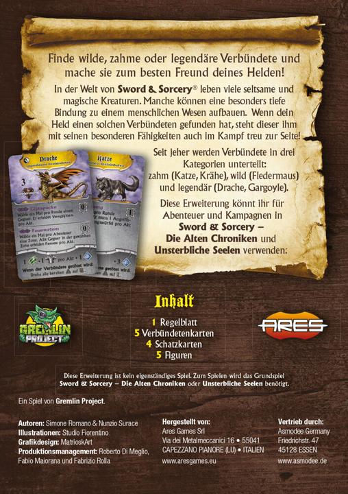Actual product image ARGD0191 - Sword & Sorcery: Chaotische Verbündete, für 1-5 Spieler (DE-Erweiterung) (German)
