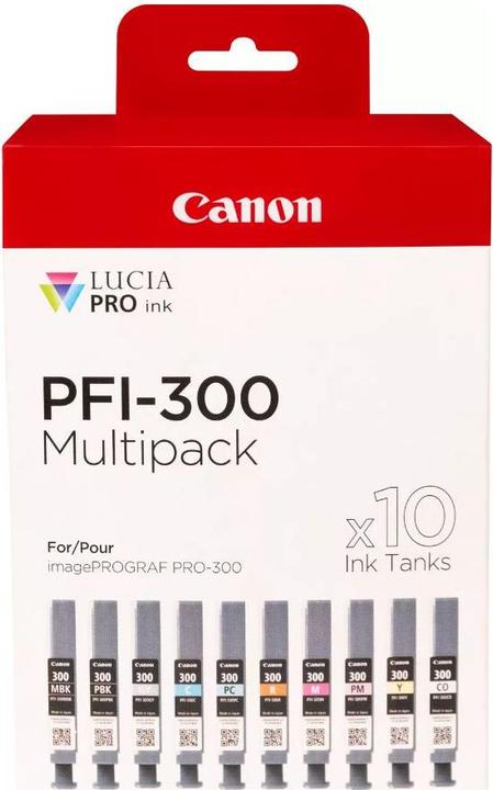 Produktbild Canon Ink/PFI-300 10ink Multi (M, C, PC, R, Y, GY, PM, PBK, CO, MBK)