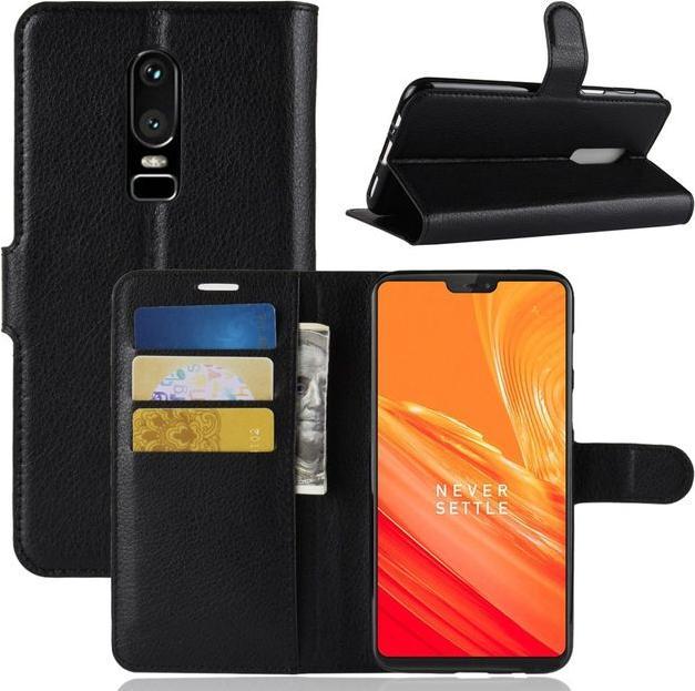 Actual product image MU Classic Litchi Leather Bookcover Series (OnePlus 6)