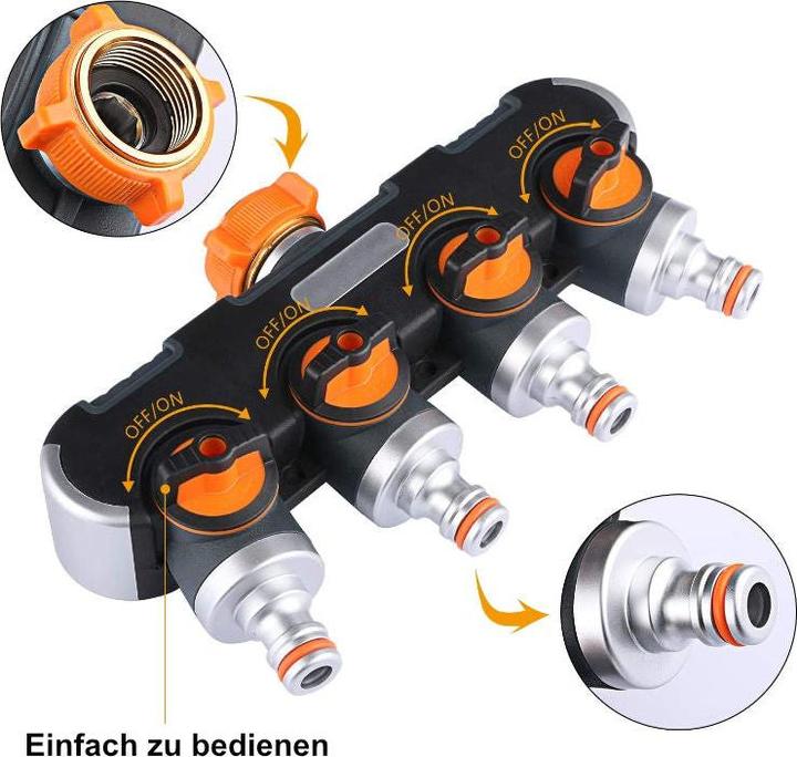 Image du produit Hermex 4-Wege-Wasserverteiler (Distributeur 4 voies, 19.05 mm)