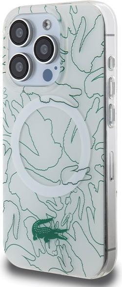Produktbild Lacoste LCHMP15LUREH iPhone 15 Pro 6.1" biały/white hardcase Double Layer Repeat MagSafe (Apple iPhone 15 Pro)