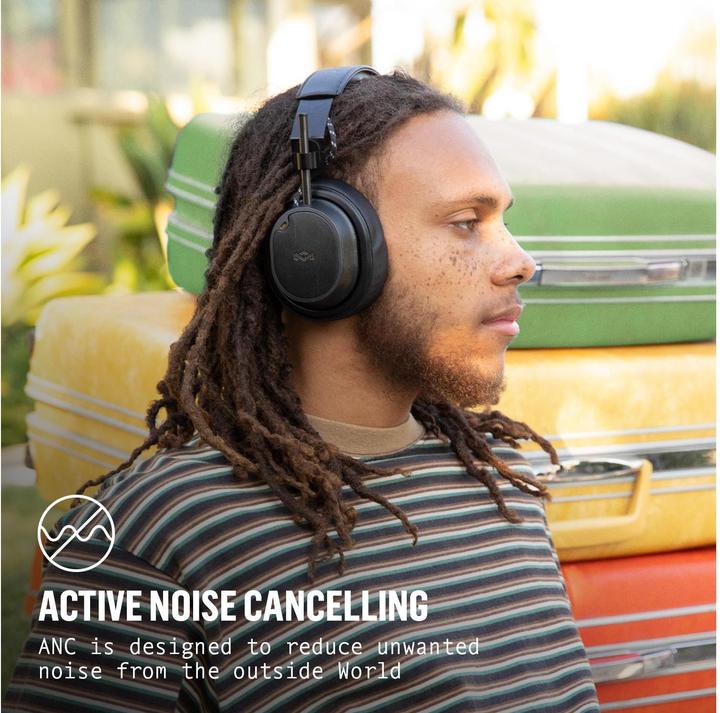 Image du produit House of Marley Casque Bluetooth supra-auriculaire Exodus avec contrôle actif du bruit (ANC, 30 h, Filaire, Sans fil)