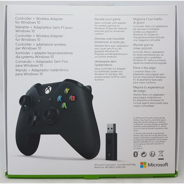 Actual product image Microsoft Xbox Controller + Wireless Adapter (PC, Xbox One X, Xbox Series X, Xbox One S, Xbox Series S)