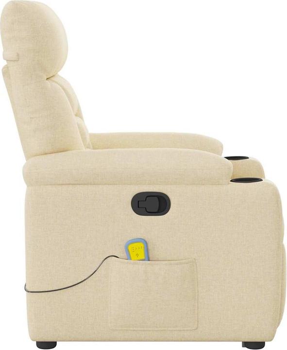Immagine prodotto VidaXL Poltrona massaggiante con ausilio stand-up in tessuto crema