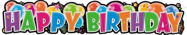 Actual product image Unique Party Giant Happy Birthday Banner