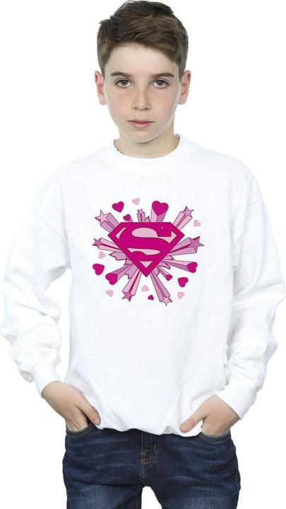 Immagine prodotto Superman Pink Hearts And Stars Logo Felpa Ragazzi (140, 146)