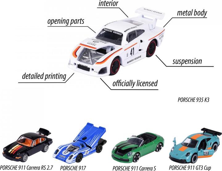 Produktbild Majorette Porsche 5 Pieces Giftpack