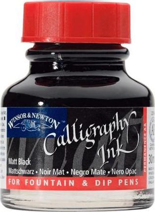 Actual product image Winsor & Newton Ink Calligraphy Ink black (Inkwell, Black)