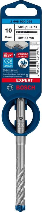 Produktbild Bosch Professional Zubehör EXPERT SDS plus-7X Hammerbohrer, 10 x 50 x 115 mm (10 Millimeter)