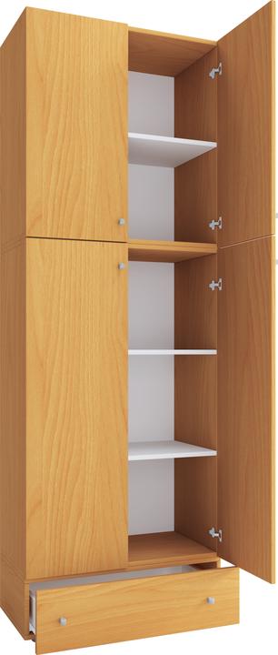 Image du produit VCM Armoire de bureau Armoire à dossiers Lona 5 tiroirs portes battantes (70 x 39 x 200 cm)