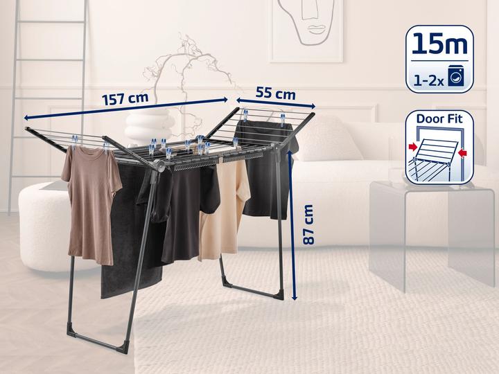 Immagine prodotto Leifheit Pegasus 150 Nero massiccio (15 m)