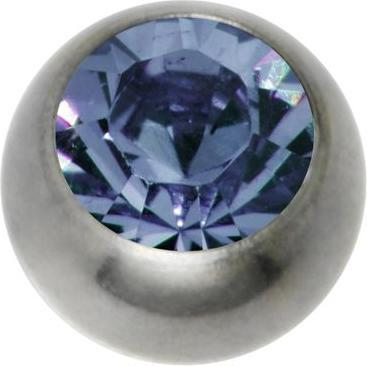 Bijouteria 1.2mm Titan Piercingteil (Kristall, Titan)