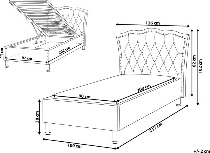 Actual product image Beliani Metz (90 x 200 cm)