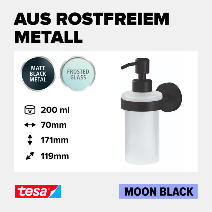 Actual product image tesa MOON BLACK Soap Dispenser