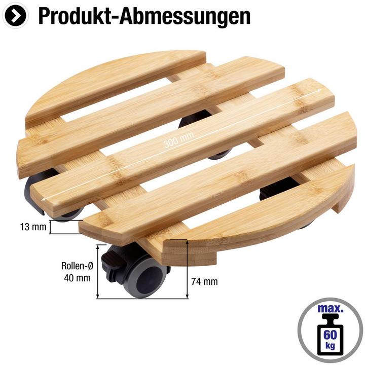 Image du produit Metafranc Rouleau pour plantes Ø 300 mm, 60 kg, bambou, TPE