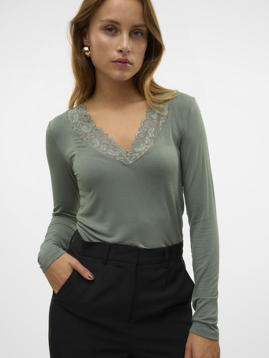 Actual product image Vero Moda Vmrosa Ls V-Neck Lace Top Ga Jrs Noos (XL)
