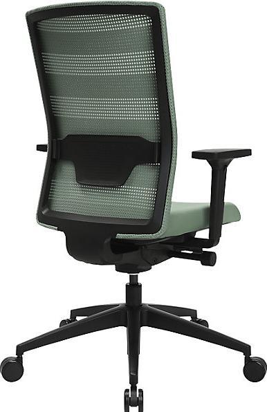Actual product image Topstar SITNESS AirWork office swivel chair, with adjustable armrests, mint green.