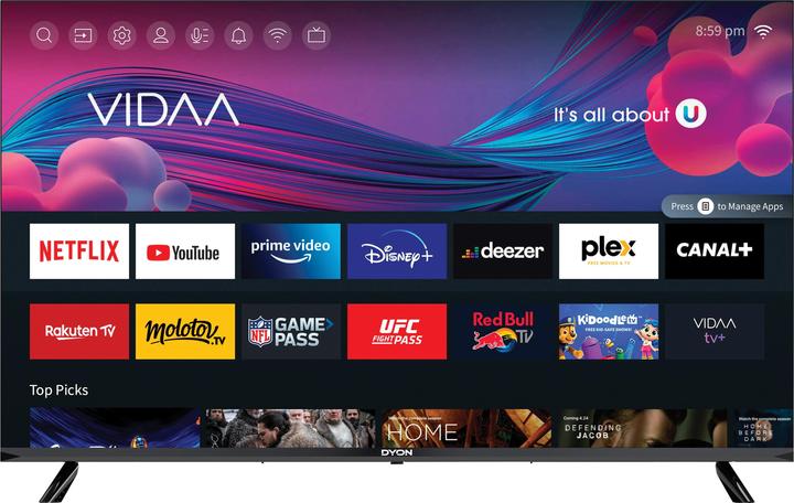 Image du produit Dyon SMART 43 VX TV LED 108cm 43 pouces EEK E (A - G) DVB-S2, DVB-C, DVB-T2, CI+, Full HD, Smart TV (43", LED, Full HD)