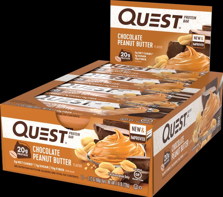 Actual product image Quest QuestBar (Chocolate Peanut Butter, 1 pcs., 720 g)