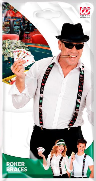Produktbild Widmann Verstellbare Hosenträger mit Klammern Poker Motive (One Size)
