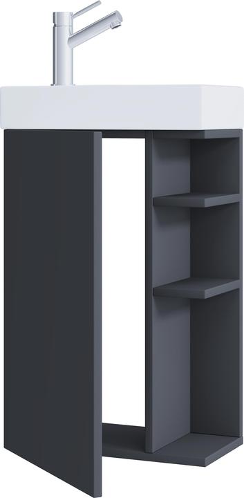Produktbild VCM 2-tlg Badmöbel Set Gäste WC Gästebad Waschplatz Waschtisch klein schmal Lumia