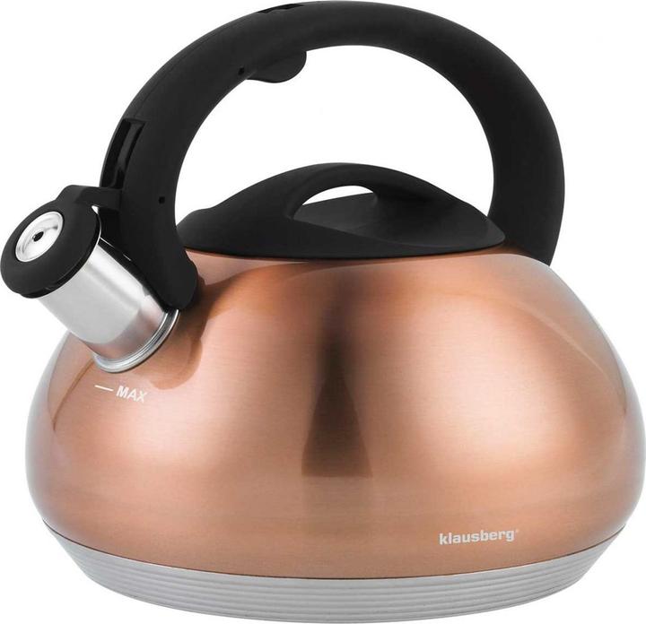 Immagine prodotto Klausberg BOLLITORE CON FISCHIETTO 2,7L KB-7385 RAME (2.70 l)