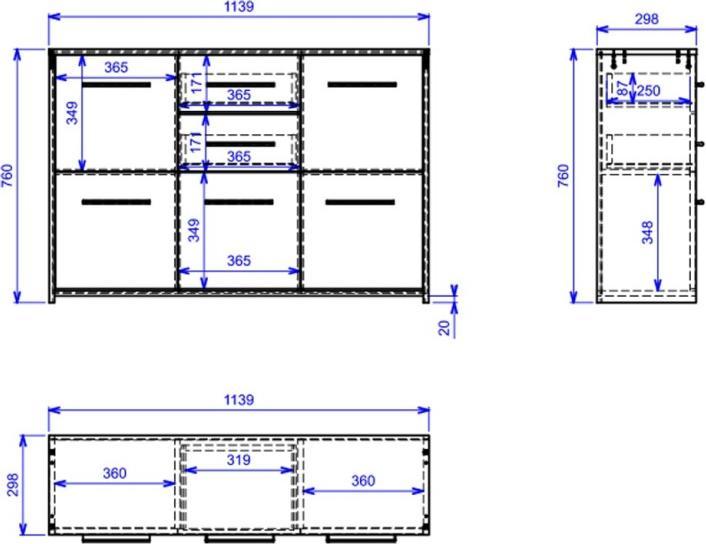 Produktbild Inter Link Elvezia (115 x 30 x 77 cm)