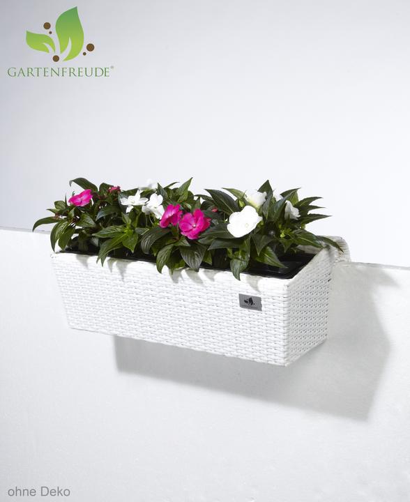 Produktbild Gartenfreude Balkonkasten Polyrattan Blumenkasten (25 cm)