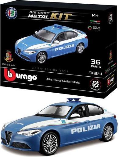 Actual product image Burago Model Kit Giulia Police Scale