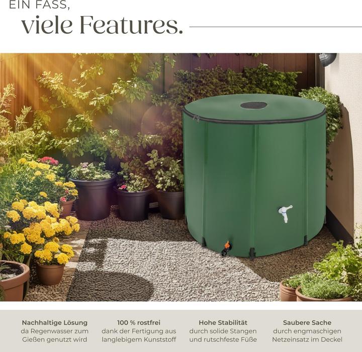 Image du produit tectake Récupérateur d’eau de pluie (750 l)