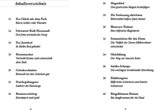 Nutritional values and ingredients Das kleine Buch: Vergessene Hausmittel (German, Karin Buchart, 2024)