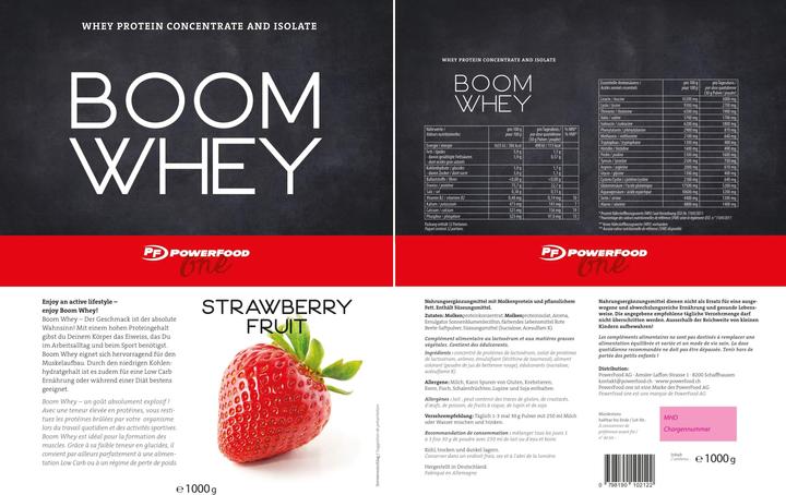 Immagine prodotto PowerFood One Boom Whey (Fragola, 1 pz., 1000 g)