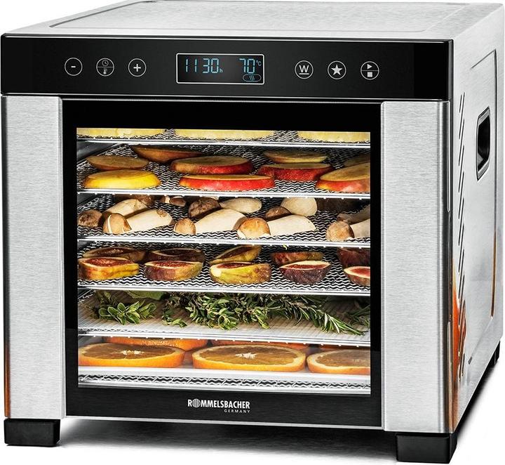 Rommelsbacher D?rrautomat DA 950 (edelstahl/schwarz, 600 Watt, D?rrfl?che 30,5cm x 33cm pro Ebene)