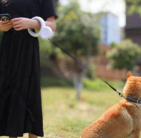 Productafbeelding Doggy Village Media-Tech Meegeleverde riem - automatische riem drie in één met LED-zaklamp en hygiënische (Hond, Hondensport)