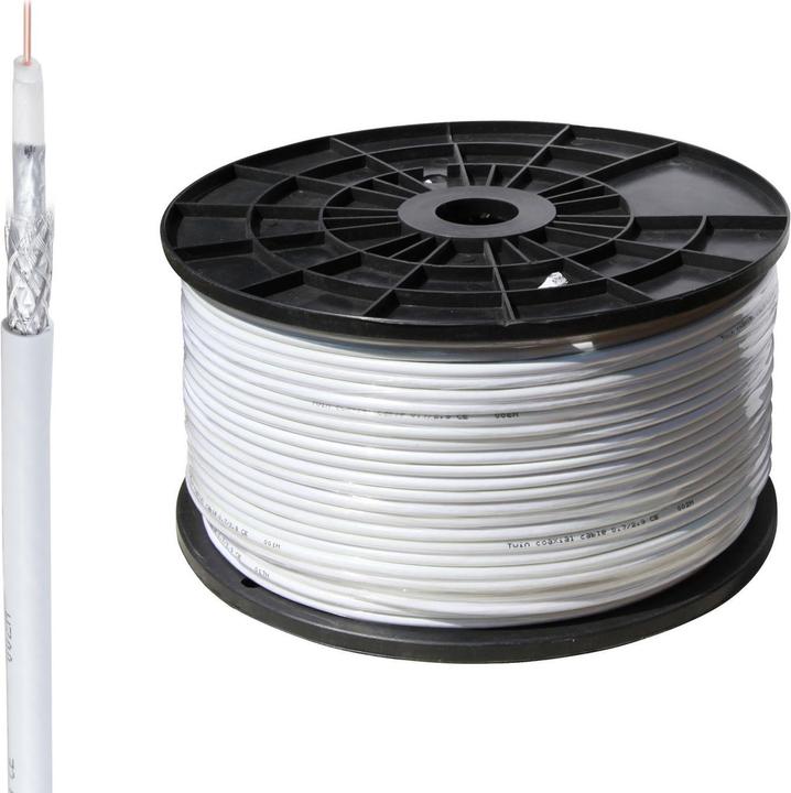 Produktbild Shiverpeaks ®-BASIC-S--SAT-Kabel 1,1/5,0, doppelt geschirmt, ALU, Plastik Spule (80 dB, Antennenkabel)