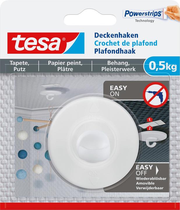 tesa Deckenhaken Tapete & Putz