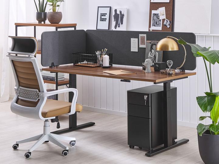 Image du produit Beliani Séparation de bureau gris foncé 72 x 40 cm WALLY (72 x 40 cm)