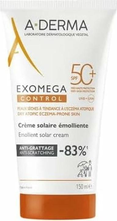 Produktbild A-Derma Emollient Solar Cream Schutzcreme für Gesicht und Körper SPF 50+ (Sonnencreme, SPF 50+, 150 ml)